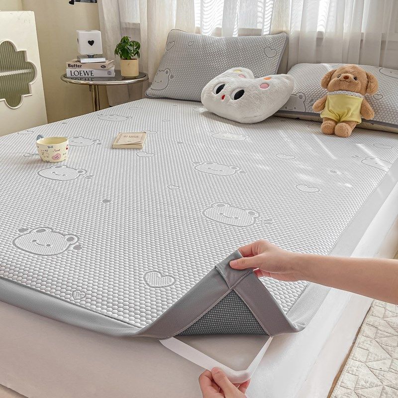 夏天冰豆豆凉席三件套2025新款凉感空调床单席可水洗单人夏凉软垫,床上用品,冰丝席,淘宝优惠券,粉丝福利购,淘宝优惠卷