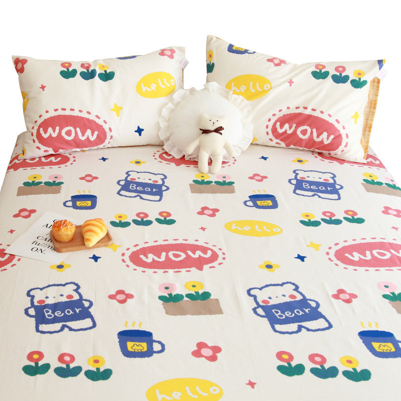 定制儿童床单单件纯棉学生宿舍1.2米1.5全棉单人床三件套春秋被单,床上用品,床单,淘宝优惠券,粉丝福利购,淘宝优惠卷