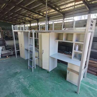 上下铺低XSYH-ZSY床高工员宿舍铁艺双层床上床柜下桌衣校用学生寝