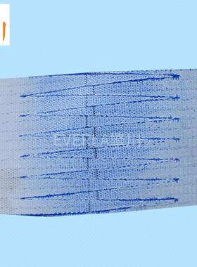 蓝色PPVC输送带加导条V防跑偏VCLXW防滑传环送带PC形输送带定制