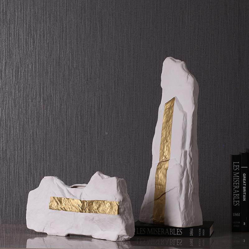 中式简约新陶瓷山石花瓶客家厅书房样板间家饰居品HLL摆件现代居,橡塑材料及制品,工业陶瓷,淘宝优惠券,粉丝福利购,淘宝优惠卷