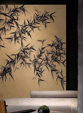 茶室书房境古画挂画酒走店廊过道壁画新中意式竹报关平JQQ安玄装