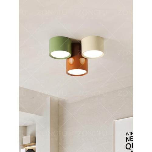 奶明油UWH风装筒灯现代简约过形斗胆极简免开孔圆天花无主玄关道