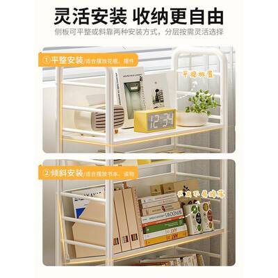 移动小推车物架书架置带轮铁艺架子收纳用书G610-244桌落地可旁移