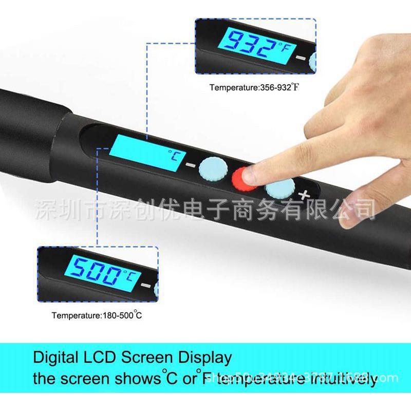 6W数字CD显0示屏烙铁快速加热L恒温电烙铁手提具工箱ETJ套件