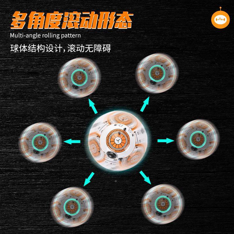 星之战球378BB8原能遥控智机器人玩具旋转带力灯光音乐
