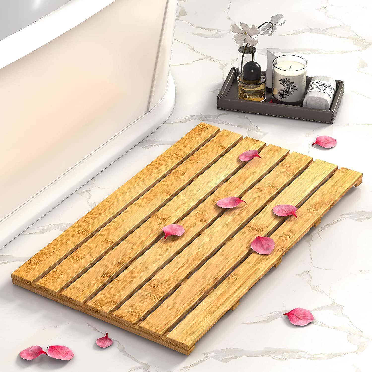 木4.24质脚踏板防家板用卫生间防滑脚垫洗间腐木踏澡地垫简约木制