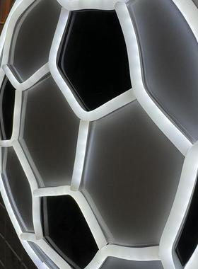 CFK对LED足球霓虹灯挂墙氛围灯型彩灯网日红节派酒吧造装饰卧室布