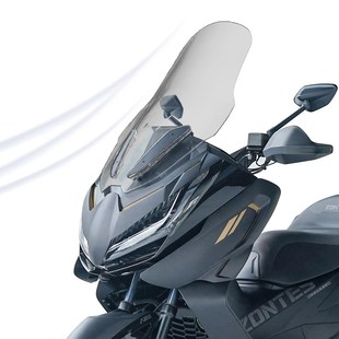 加高透明护胸风挡配件 350E前挡风玻璃改装 适用于摩托车升仕 368E