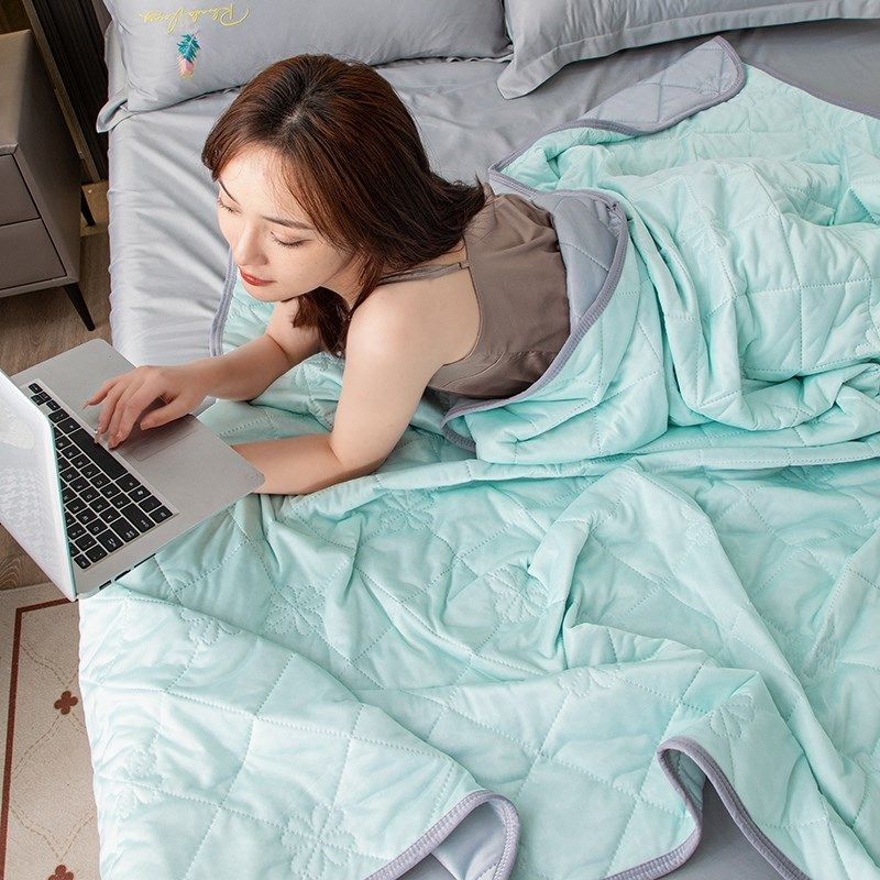 A类夏凉被桑蚕丝小毯子2024新款凉感冰淇淋a夏被纯棉空调被可机洗,床上用品,化纤被,淘宝优惠券,粉丝福利购,淘宝优惠卷