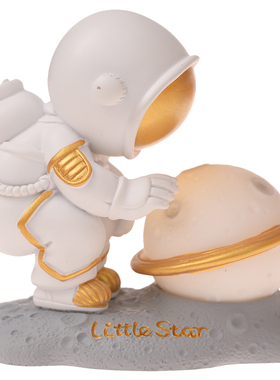 创意宇航员小夜灯摆件治愈系太空人房间装饰卧室桌面毕业礼物男生