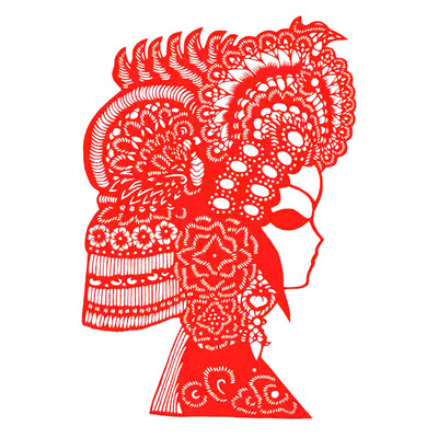 京剧手工脸谱剪纸窗花特色手工艺术国粹刻画纸成品中国风装饰礼品