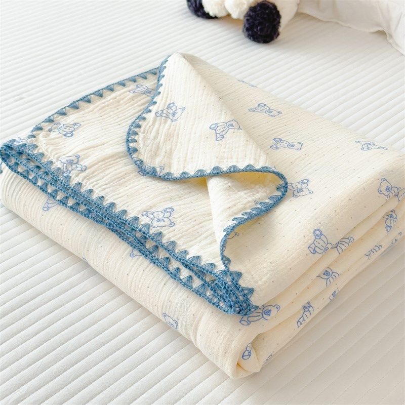 纯棉纱布毯子双层纱儿童幼儿园空调被宝宝婴儿盖毯午睡单人毛巾被,床上用品,化纤被,淘宝优惠券,粉丝福利购,淘宝优惠卷