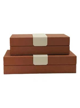 样板房展厅衣帽间衣柜摆件组合衣服鞋子包包收纳盒首饰盒软装饰品