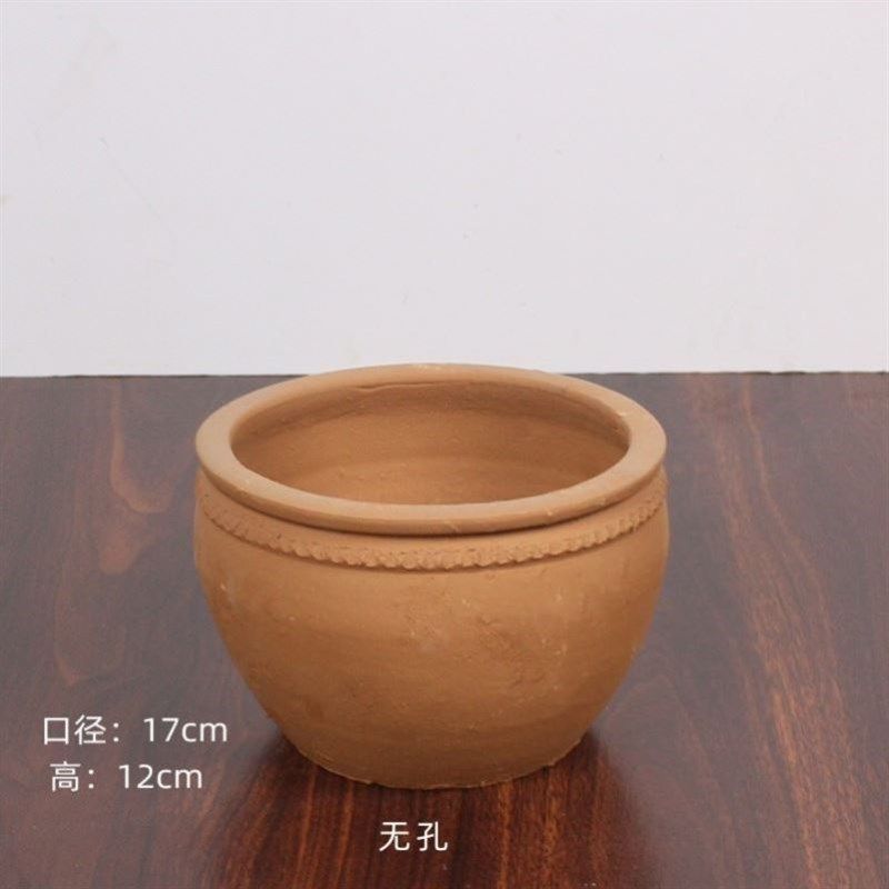老式土陶盆粗陶陶罐花花器插干花花瓶复古透气瓦罐坛子室内外种植,家居饰品,花盆,淘宝优惠券,粉丝福利购,淘宝优惠卷