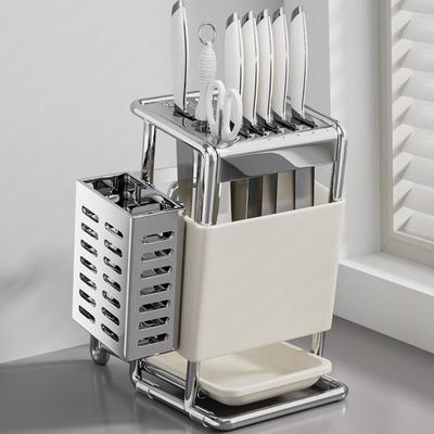 刀架置物架厨房灶台面放菜刀筷子砧板锅盖菜板刀具一体壁挂收纳架