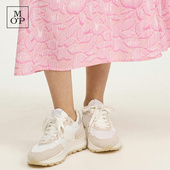 撞色运动休闲鞋 Marc 厚底圆头 MOP休闲风女鞋 低帮系带春季 Polo