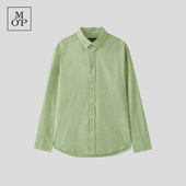 衬衫 Polo 春季 Marc 气质纯棉宽松翻领千鸟格休闲长袖 MOP 新款 男