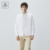 纯棉翻领牛津纺简约长袖 Polo Marc MOP2025春夏新款 经典 衬衫 男