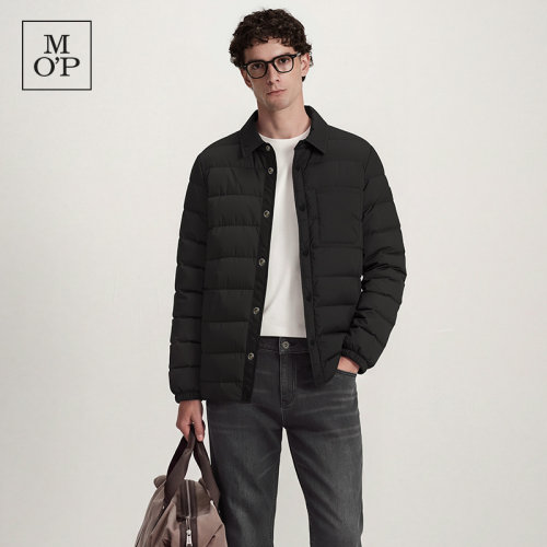 Marc O'Polo2026秋新品男士轻薄白鸭绒简约时尚外套衬衫领羽绒服