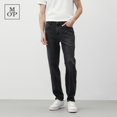 Polo MOP休闲棉弹牛仔布秋季 Marc 黑灰色复古透气直筒牛仔裤 男
