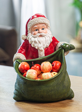 圣诞老人收纳摆件客厅茶几摆设样板房橱窗装饰场景布置圣诞节礼物