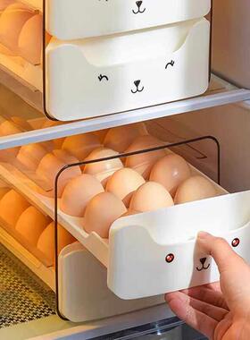 日本JSMC鸡蛋收纳盒冰箱用储物盒食品级抽屉式装放鸭蛋冰箱保鲜盒
