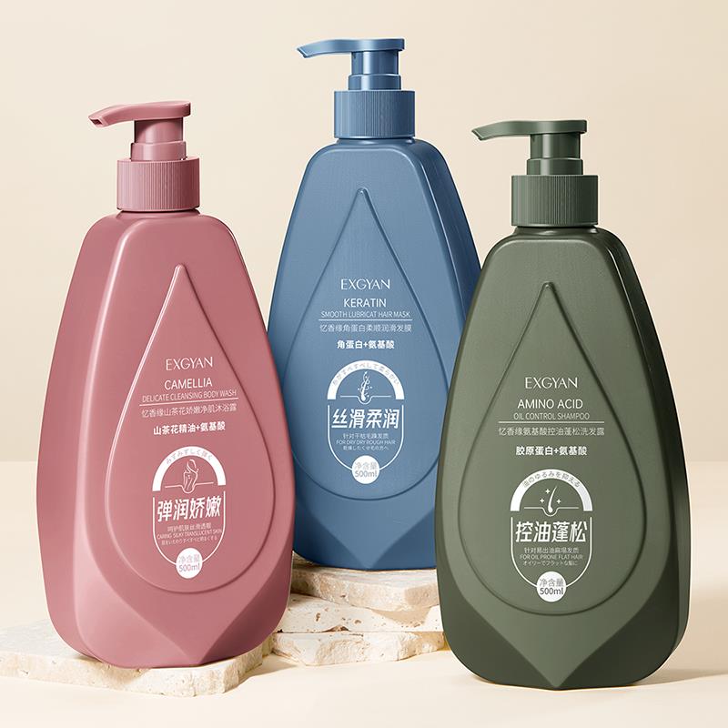 忆香缘山茶花沐浴露持久留香大容量洗发水控油蓬松发膜正品护发