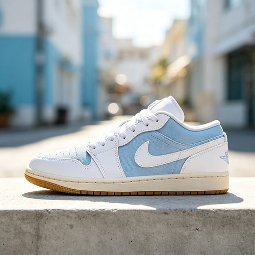 耐克Air Jordan 1 Low蓝白色男女低帮复古休闲运动板鞋HQ2004-400