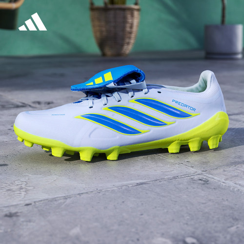 adidas阿迪达斯翻折鞋舌2G/3G偏软人造草场定制短钉足球鞋 JS0345