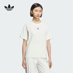 T恤 秋休闲双面针织运动短袖 KD1862 三叶草女款 adidas阿迪达斯