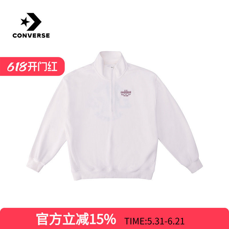 匡威男女刺绣高领毛衣新品马年起飞新年款半拉链套头衫UCJ392-W2Y