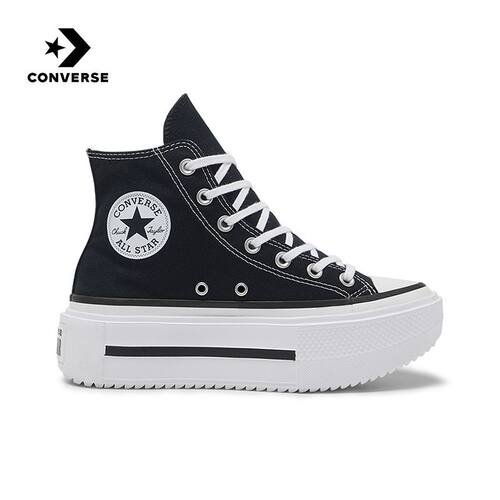 Converse匡威帆布鞋Double Stack潮流休闲松糕男女厚底鞋A12975C