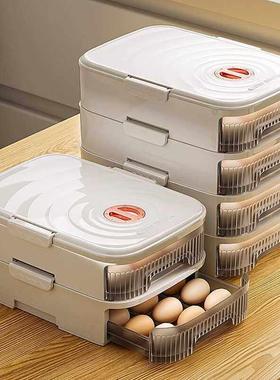 日本JSMC冰箱鸡蛋收纳盒抽屉式自动滚动食品级家用厨房用保鲜收纳