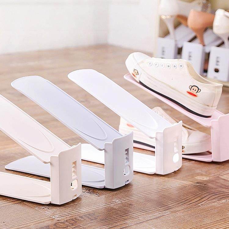 鞋架子省空间双层鞋托架可调节简易鞋架收纳神器鞋柜分层隔板整理