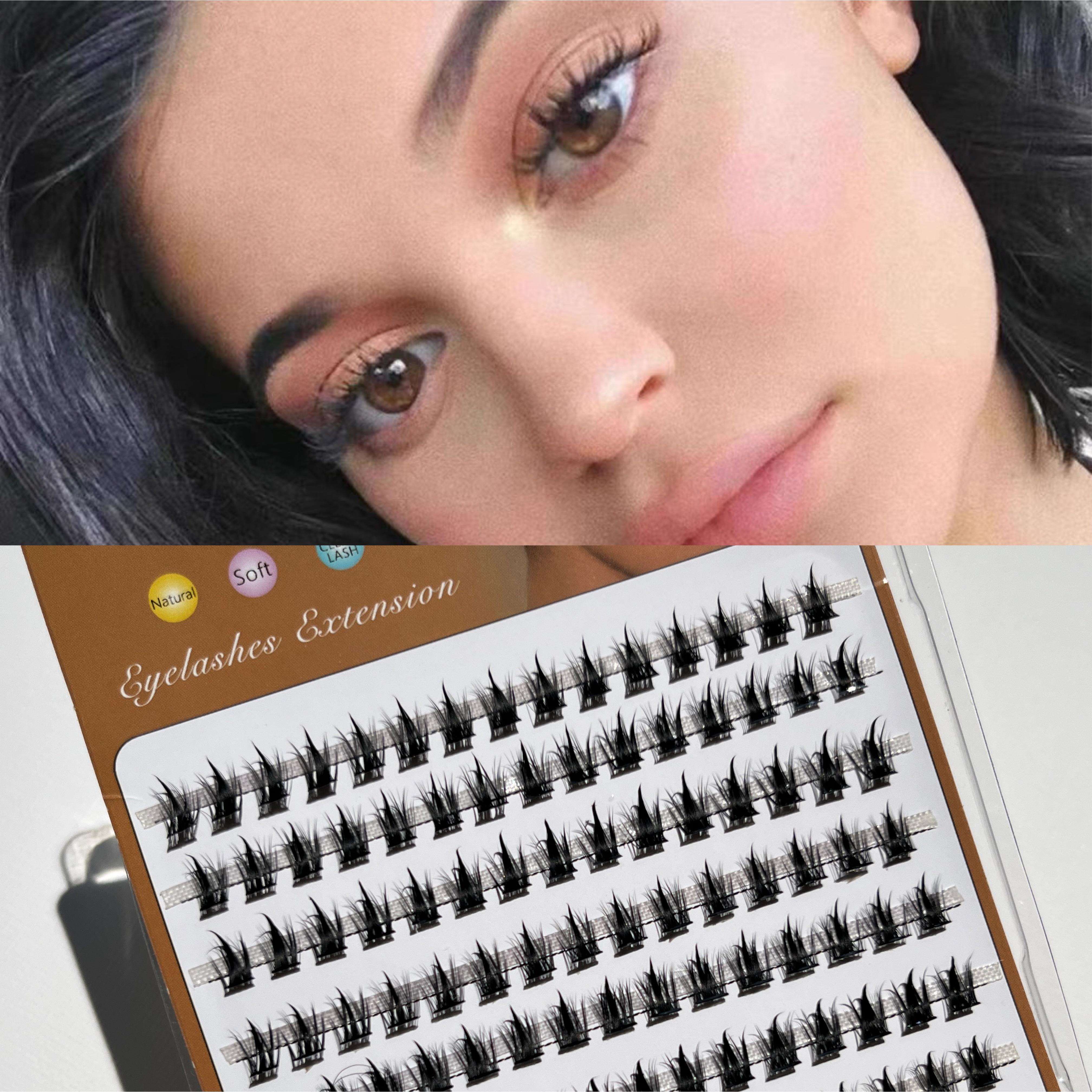 欧美浓颜 塔尖麦穗分段式假睫毛大容量10排细黑梗舞台超长