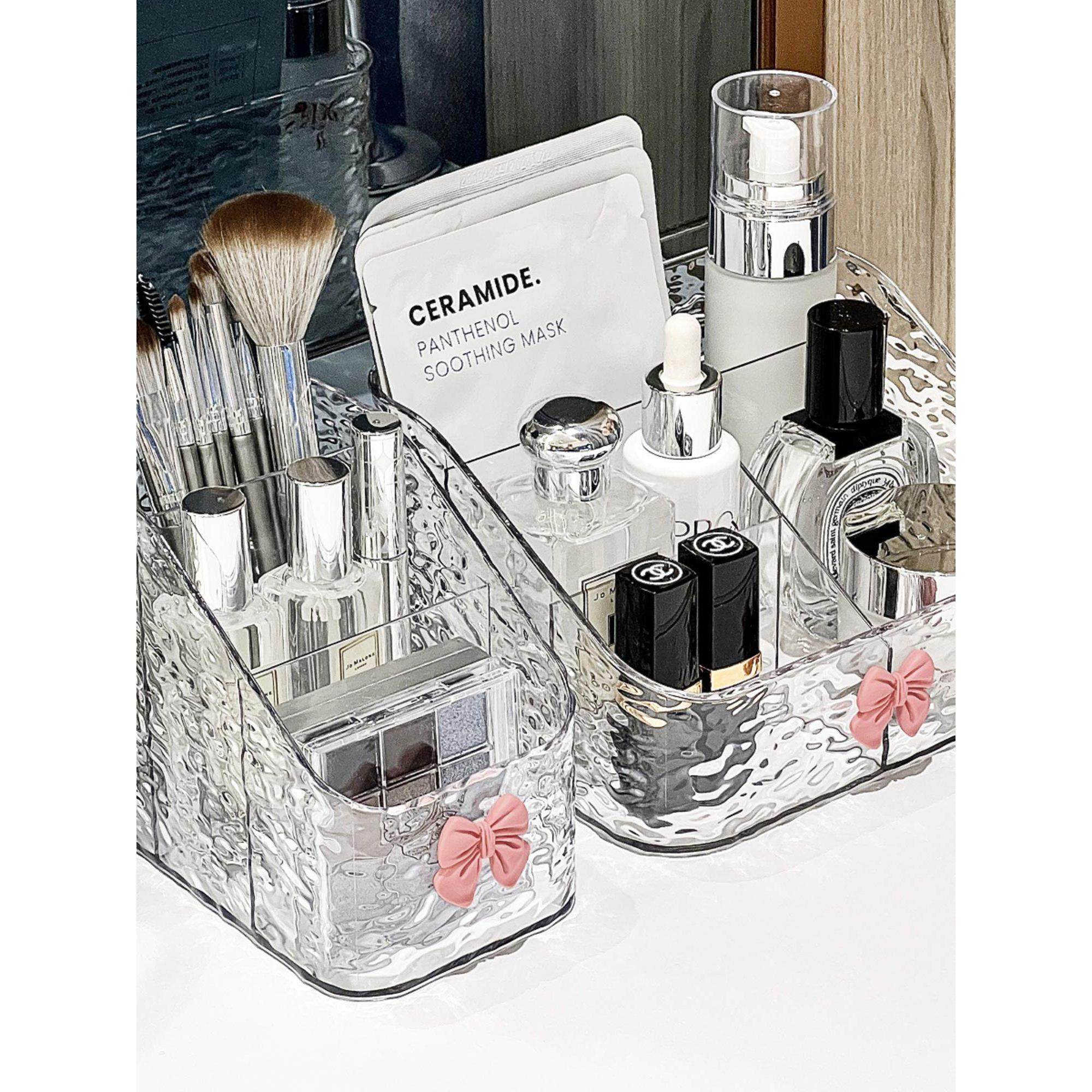 化妆品收纳盒口红护肤品轻奢水波纹亚克力化妆刷杂物大容量置物架,收纳整理,化妆刷收纳盒/桶,淘宝优惠券,粉丝福利购,淘宝优惠卷