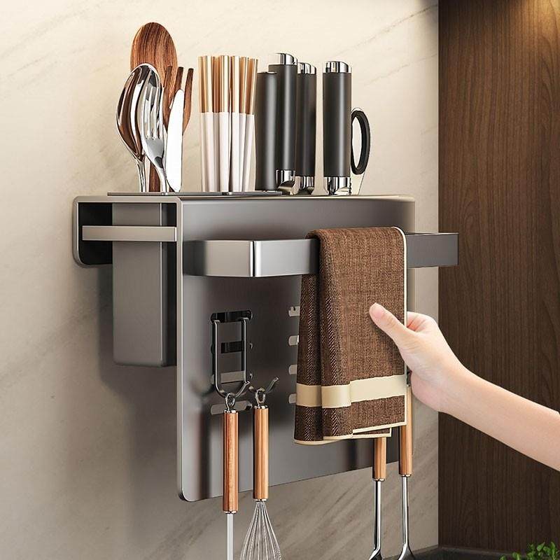 德国厨房置物架免打孔壁挂多功能省空间刀具筷勺子刀架家用收纳层,收纳整理,整理架/置物架/收纳架,淘宝优惠券,粉丝福利购,淘宝优惠卷