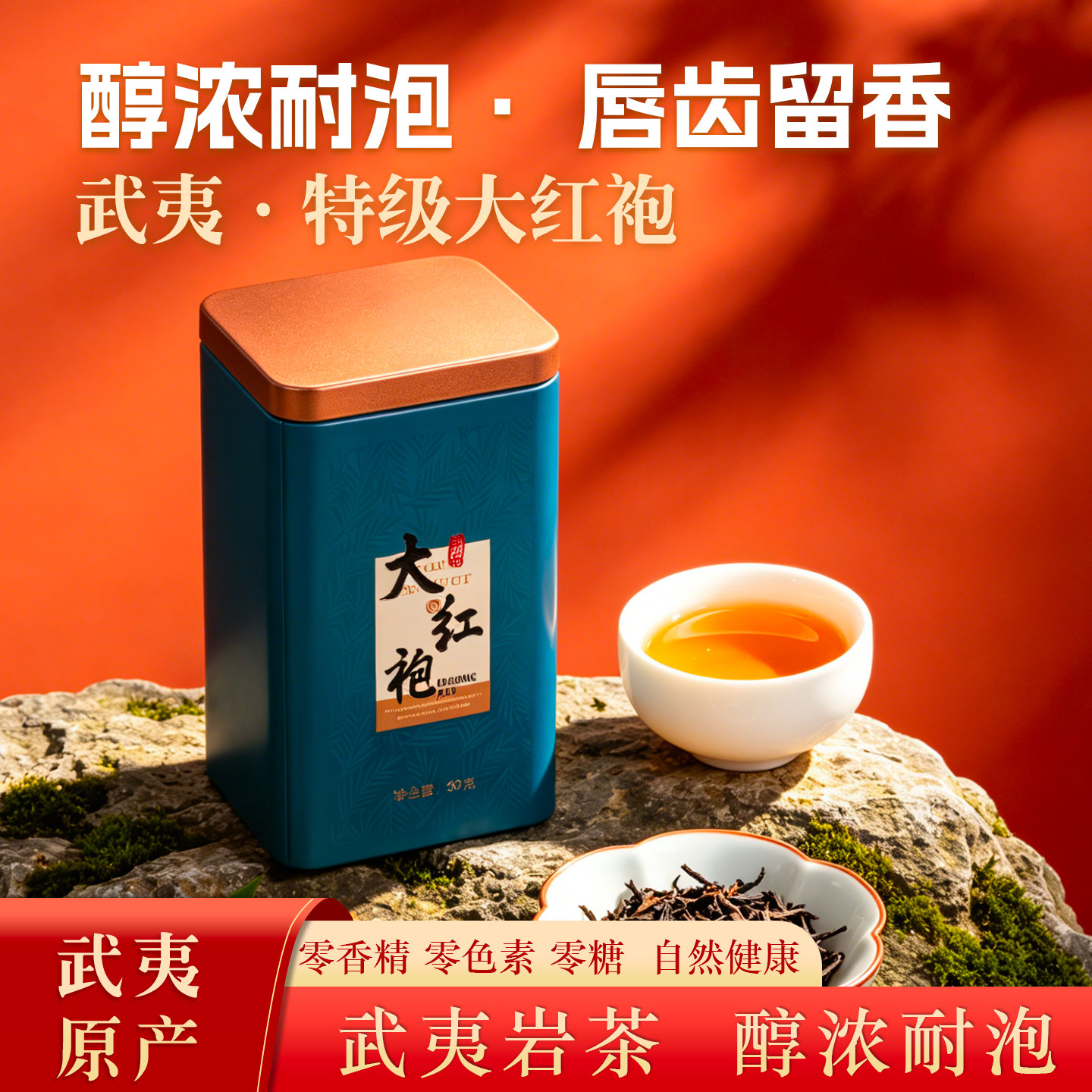 武夷山炭焙大红袍特级80g罐装