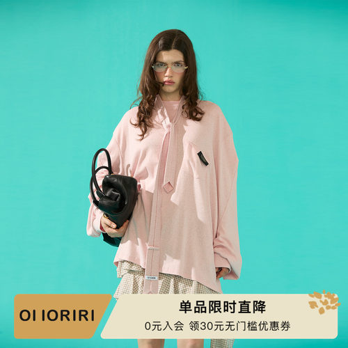 OIIORIRI褶皱开口纯棉T恤
