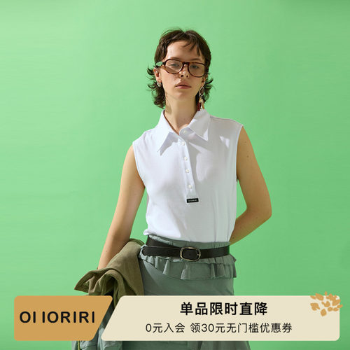 OIIORIRI复古运动无袖T恤