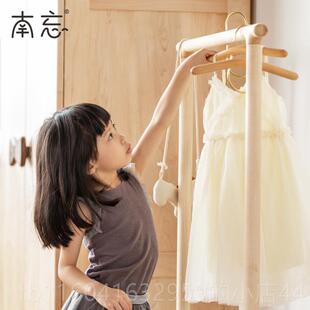 新款忘秋千南衣衣帽架 创意儿童衣帽架落地实木家具可爱迷你挂架/