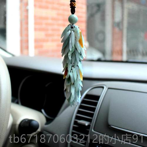 正品高档翡汽车 挂件 汽翠辣车挂饰正品天然玉石椒串红红火火车用