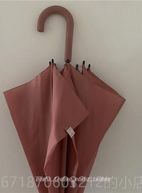 正品ooa黄hz 小鸡太可了 我家自新款纯色长雨伞手柄同色柄ins男制