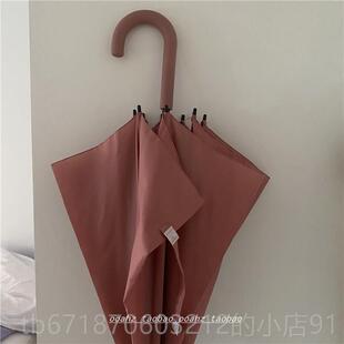 正品ooa黄hz 小鸡太可了 我家自新款纯色长雨伞手柄同色柄ins男制