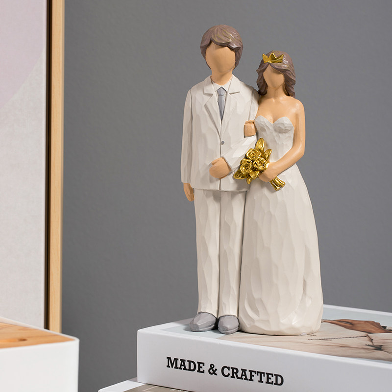 创意幸福人物结婚摆件亲子一家四口床头柜卧室客厅装饰品生日礼物
