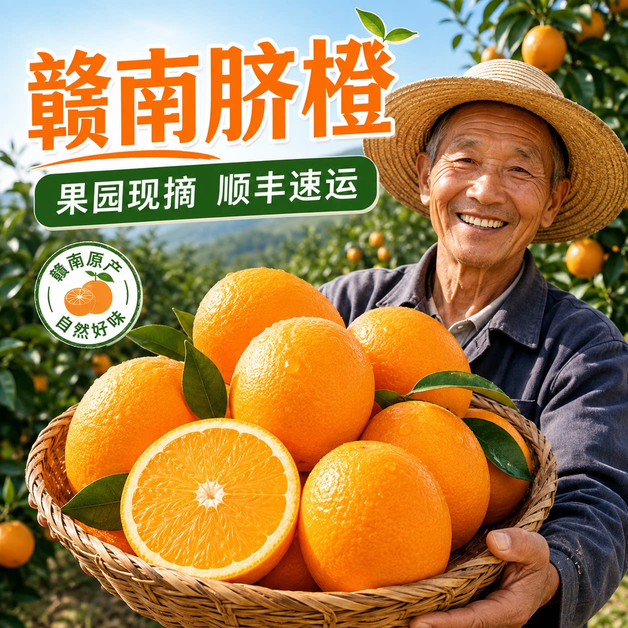 赣南脐橙正宗江西赣州10斤装新鲜水果橙子整箱现摘顺丰产地直发