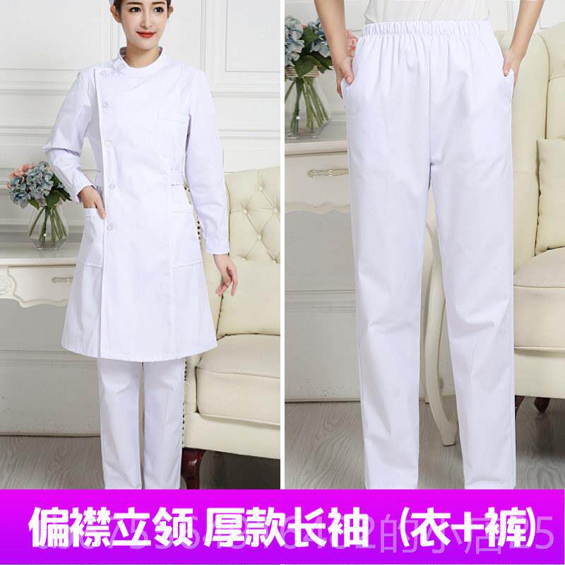 正品护士装服立领圆领白大长袖夏季套短工作制服女褂医袖生白色娃