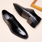 商务正装 皮鞋 尖男鞋 正品 真牛津头婚鞋 男士 系带英伦潮皮鞋 意大利鞋