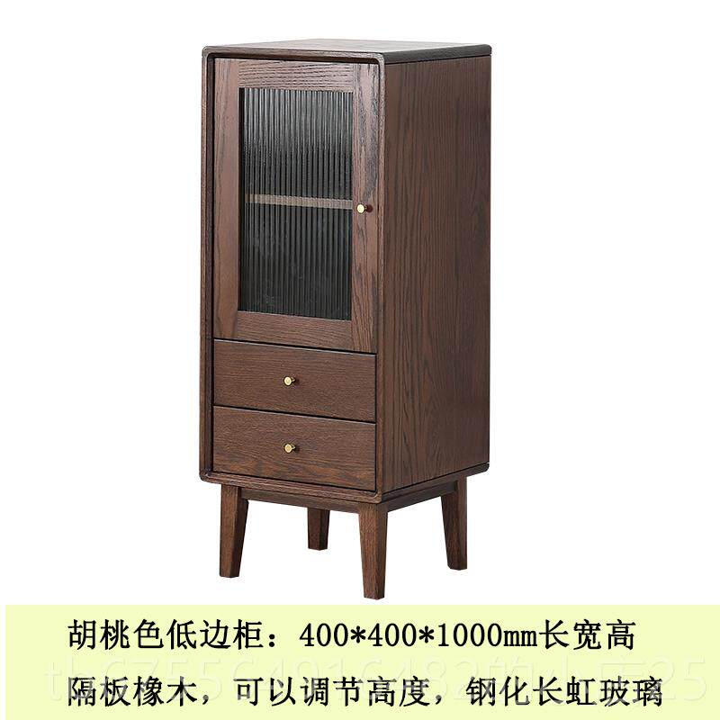 正品全实木边纯欧北美国红橡木客电视机柜柜地柜厅小户型酒柜角柜